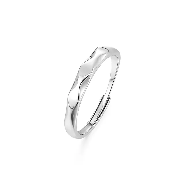 KADER 925 Sterling Silver Rings Unisex Silver-white Gift Box-2