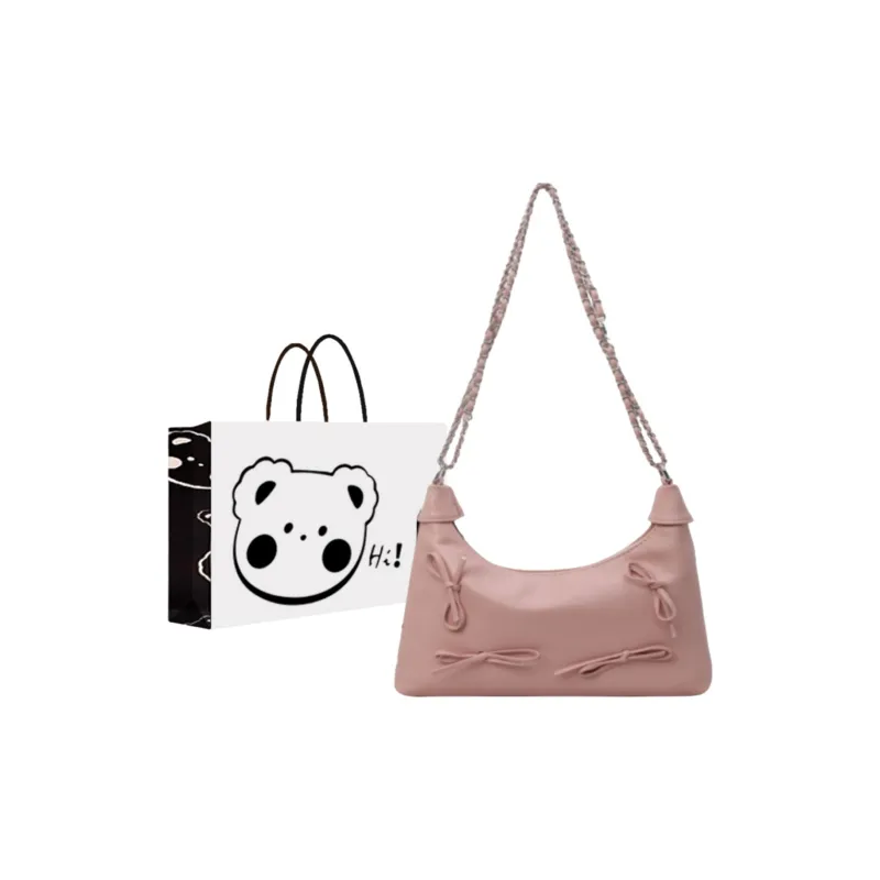 NX DOUGHNUT PU Shoulder Bag Regular Women's Black/Pink/Silver/Ecru-4