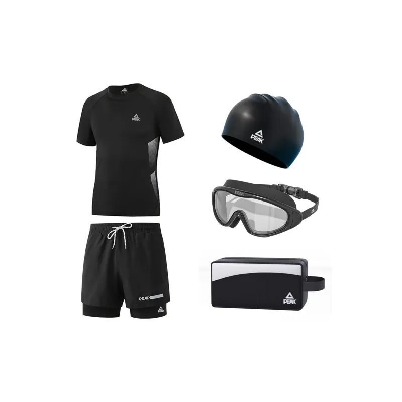 PEAK Swimming Sets Polyester Beach Pool Men's Black-4
