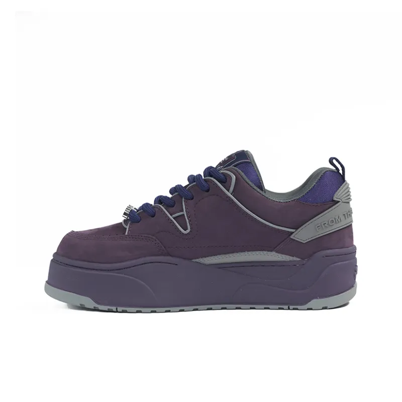M26D Anti Slip Wear Resistant Low Top Skateboard Shoes Unisex Purple-1