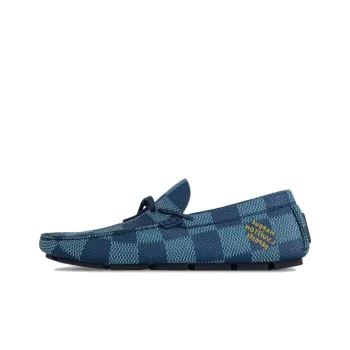 LOUIS VUITTON Driver Loafers Men's Marine Blue