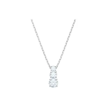 Swarovski Stilla Attract Rhodium Plated Necklaces Women's White