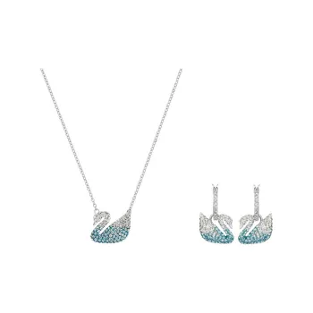 Swarovski Faux Crystal Stone Necklaces Women's Gradient Blue