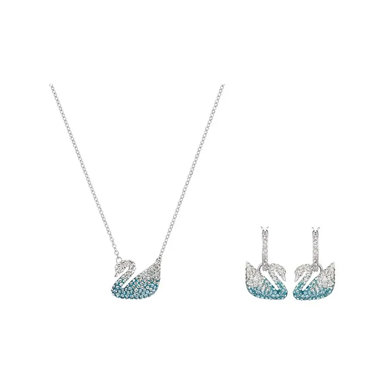 Swarovski Faux Crystal Stone Necklaces Women's Gradient Blue-0
