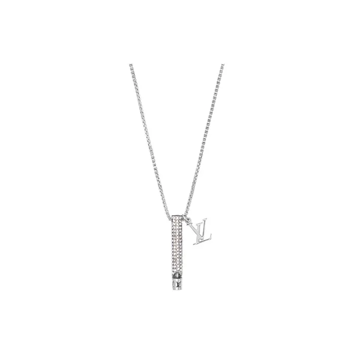 LOUIS VUITTON Metal Crystal Necklaces Men's-0