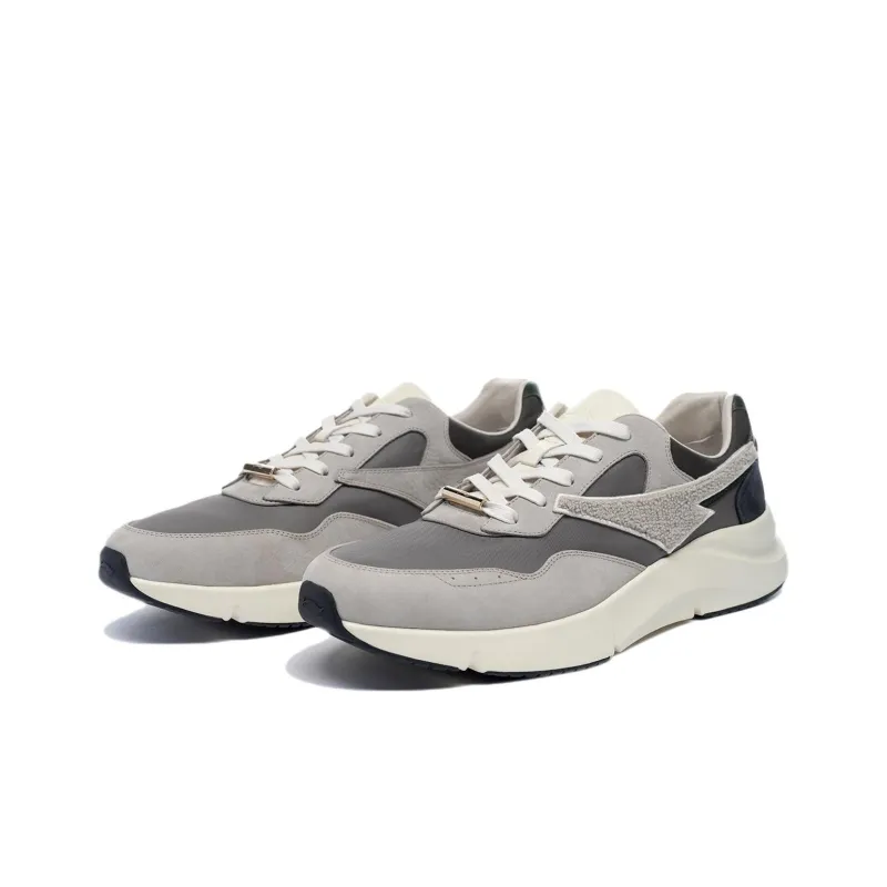 LI-NING 1990 Anti-Slip Wear-Resistant Low-Top Running Shoes Men's Gray-1