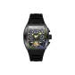 Black Case Black Multicolor Dial Black Rubber Strap