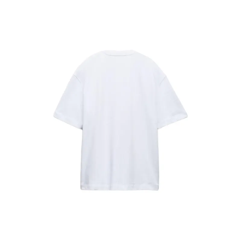 ZARA Drop Shoulder Sleeve T-Shirt Women's Pink/White-1