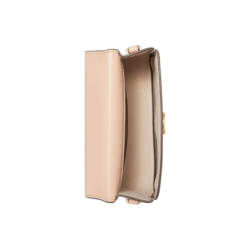 TORY BURCH Robinson Patent Leather Shoulder Bag, Crossbody Bag, Handbag Small Size Women's Pink-2