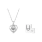 Beating Heart Necklace (White Zircon Style)