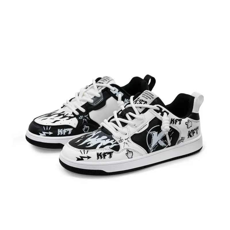 KFT Anti Slip Wear Resistant Low Top Skateboard Shoes Unisex-22