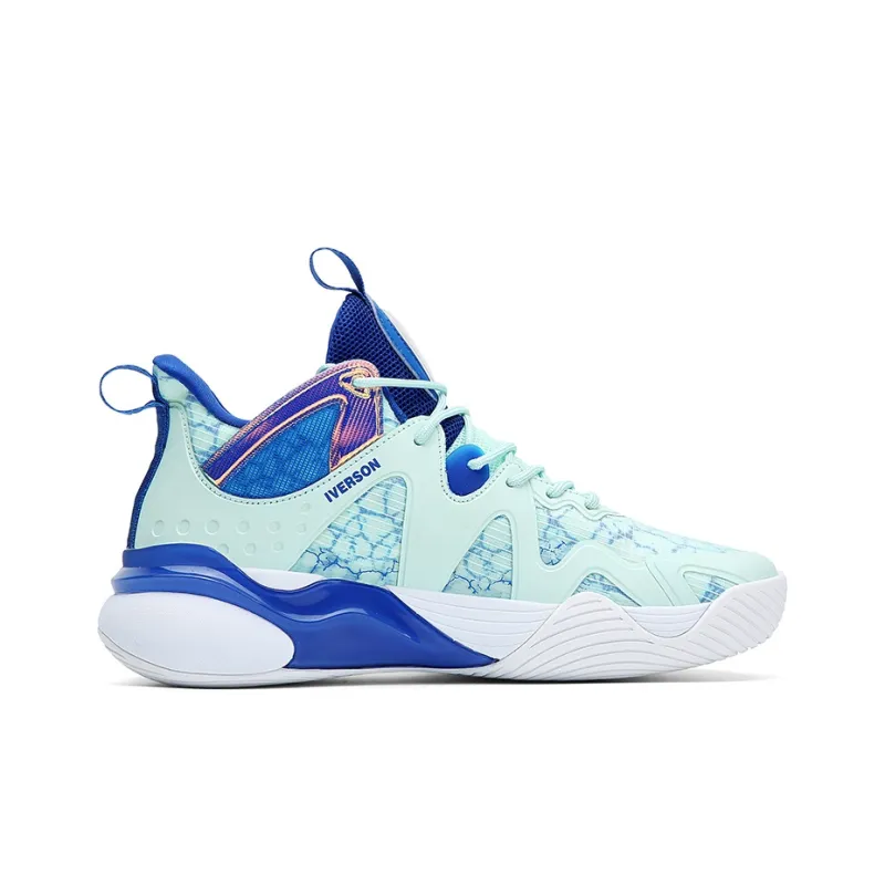 IVERSON I3 Collection Wood Water Fire Earth-Earth Slip-Resistant Breathable Low-Top Basketball Shoes Unisex-6