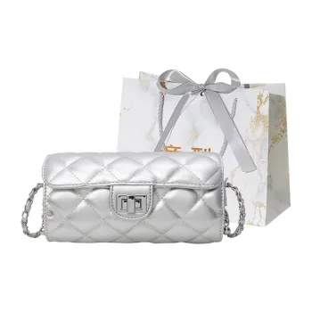 Cool PU Crossbody Bag, Shoulder Bag Women's Silver/White/Pink/Black