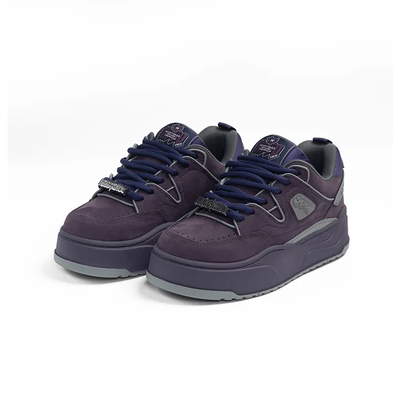 M26D Anti Slip Wear Resistant Low Top Skateboard Shoes Unisex Purple-2