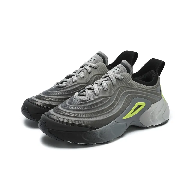 FILA FUSION Ray 4 Anti Slip Wear Resistant Low Top Casual Shoes Men's Silver-2