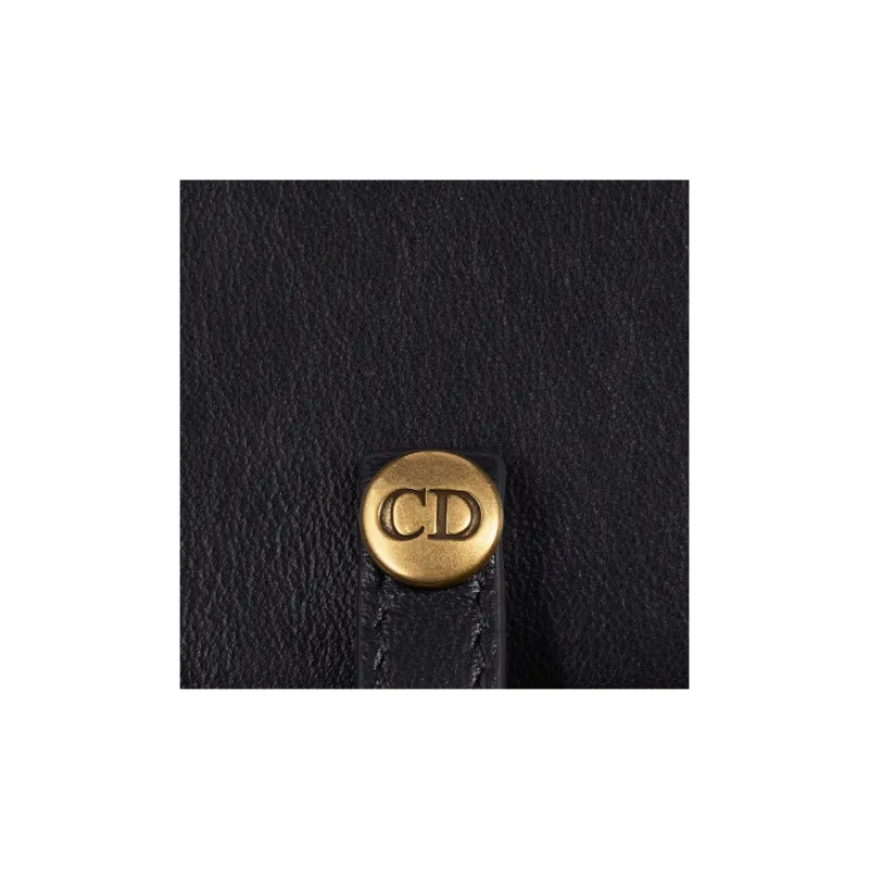 DIOR Oblique Jacquard Fabric Key Pouch Women's Brown & Beige-4