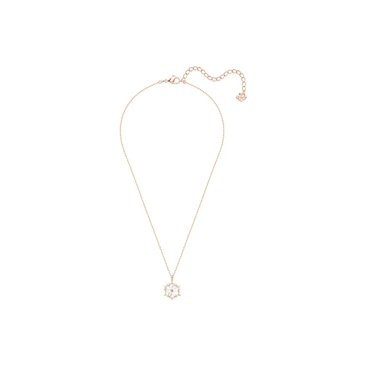 Swarovski Magic Artificial Crystal Necklaces Women's Rose Gold/White-4