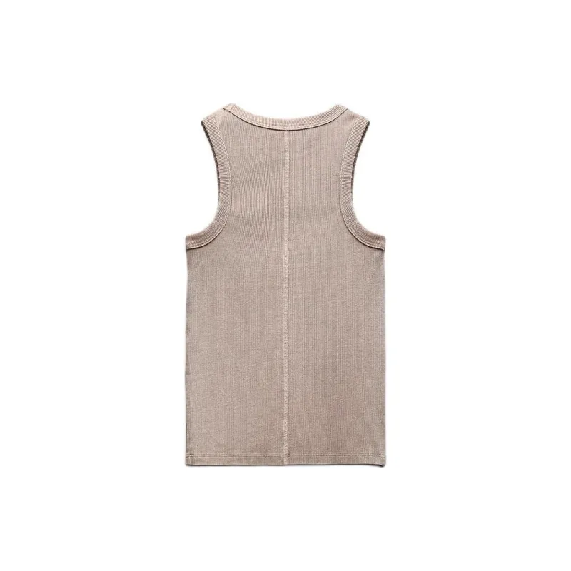 ZARA Tank Tops Women's Ivory-1