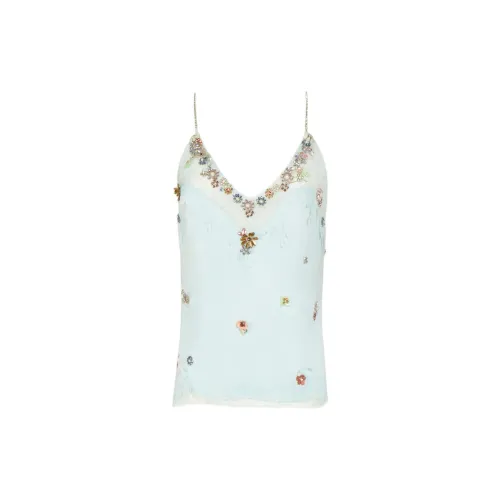 Costarellos Tank Tops Women's Light Blue