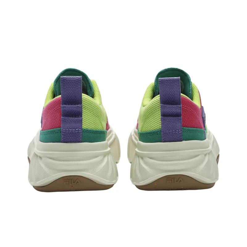 FILA Fosso Slip Resistant Low Top Canvas Shoes Women's Green Pink-3