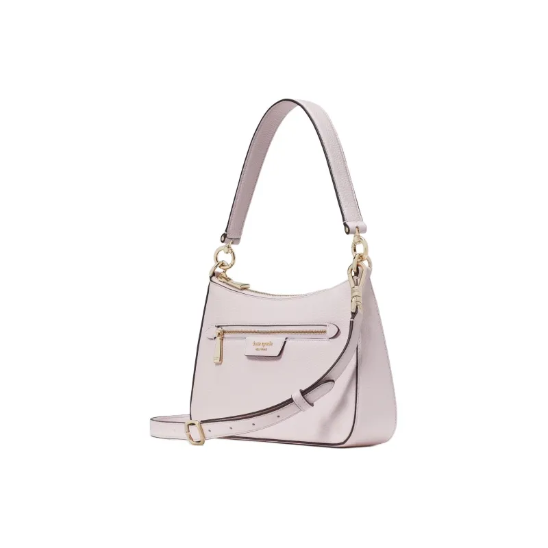 Kate Spade Hudson Litchi Grain Leather Portable Crossbody Bag, Shoulder Bag Women's Glitter Pink-1