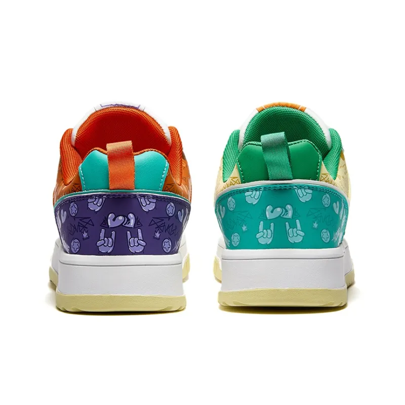 A1 Mismatched Shoes Coverage Balance Wear-Resistant Low-Top Skateboard Shoes Unisex-3