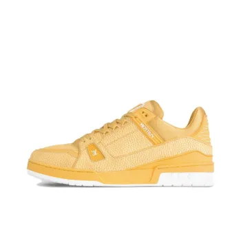 LOUIS VUITTON Trainer Low Top Skateboard Shoes Women's Yellow