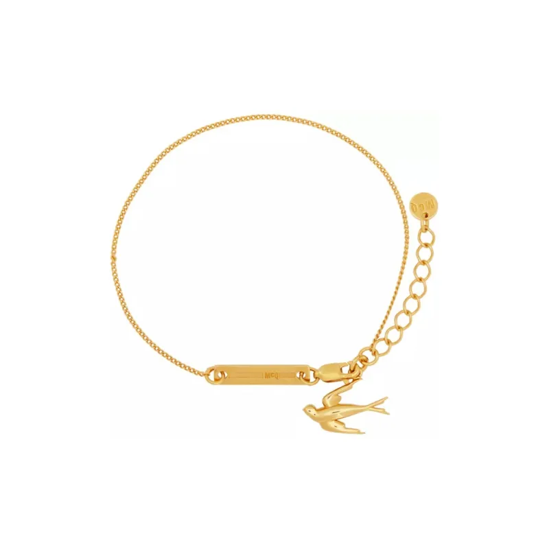 McQ Alexander McQueen Swallow Micro-label Carving Bracelet-2