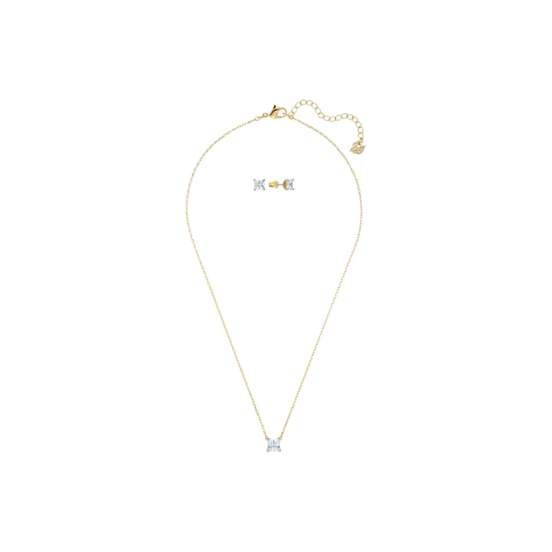 Swarovski Attract Necklaces Women's Gold Plated White-2