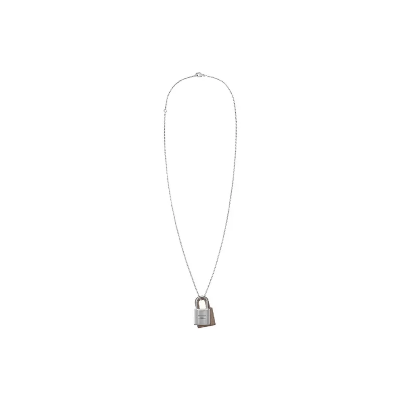 HERMES O'Kelly Leather, Metal Necklaces Women's-1