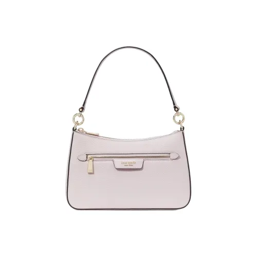 Kate Spade Hudson Litchi Grain Leather Handbag, Shoulder Bag, Crossbody Bag Women's Glitter Pink