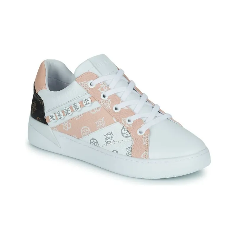 GUESS Abrasion Resistant Low Top Skateboard Shoes Women's White Pink-4