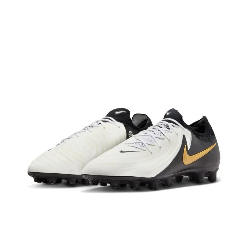 Nike Phantom GX HG Rubber Short Studs Cushioned Anti Slip And Wear Resistant Lightweight Soccer Shoes Men's Black White-2