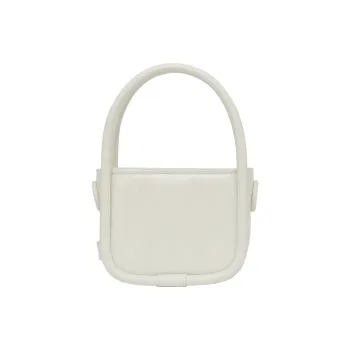 STAR TOWN Cow Leather Shoulder Bag, Crossbody Bag, Handbag Mini Women's Birch White/Ebony Black/Champagne Yellow