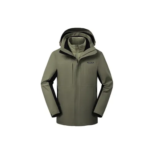 TOREAD Windbreaker Jackets Men Army Green \ Black