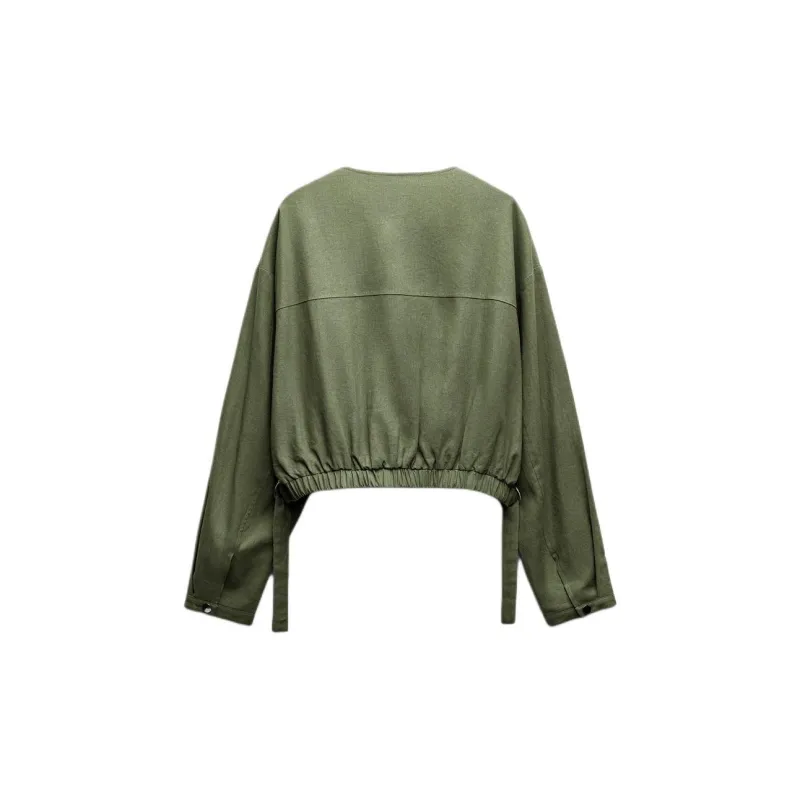 ZARA Jackets Coats Women's Khaki-1