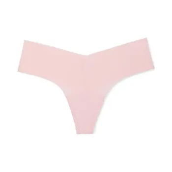Victoria's Secret No-Show Thong Panty/Purest Pink Underpants Women's 1 Pack Light Pink