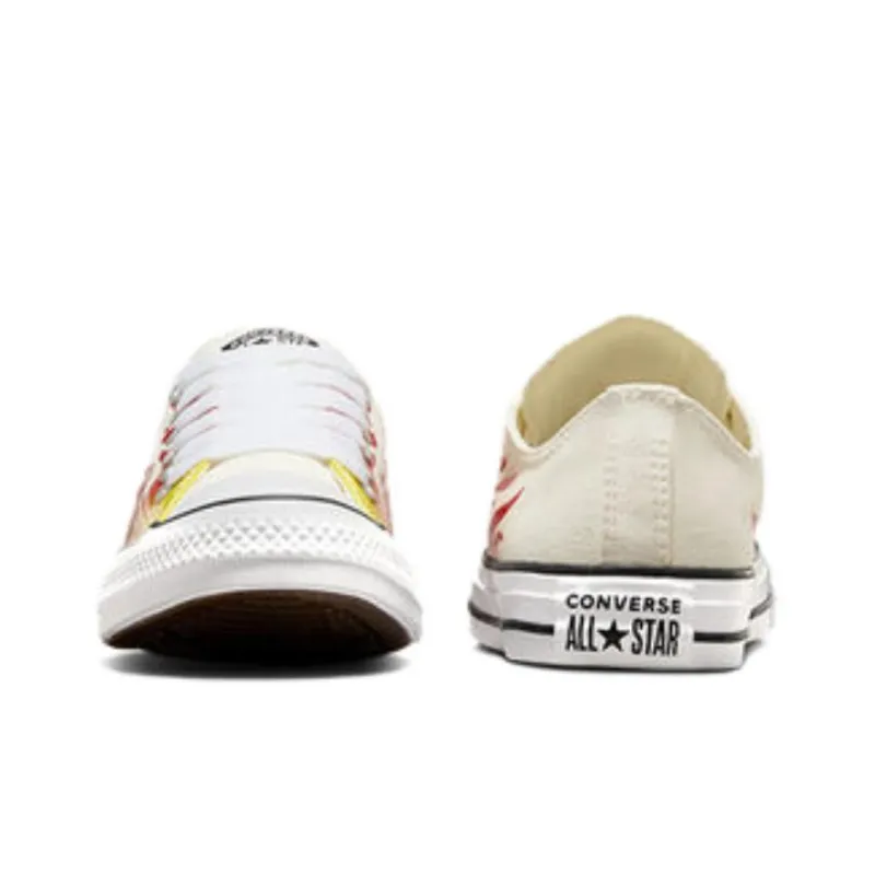Converse Chuck Taylor All Star Abrasion Resistant Cushioning Low Top Canvas Shoes Unisex White Red Yellow-4