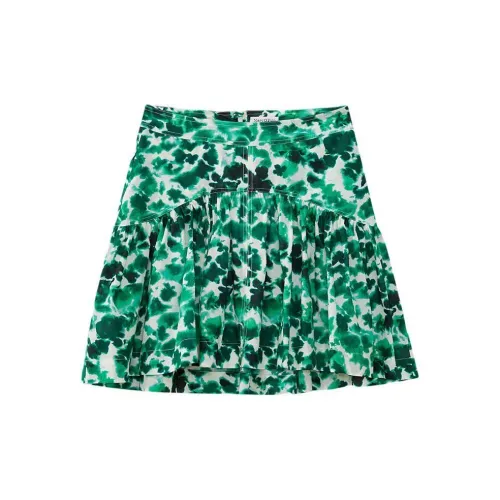 MARC OPOLO Casual Short Skirts Women's Blue/Green Floral Pattern B97