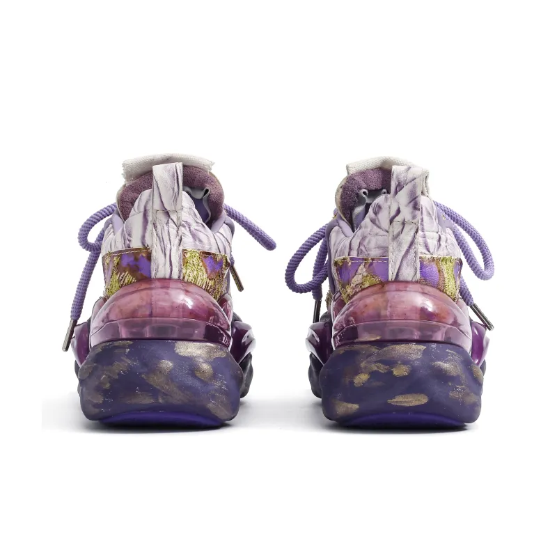 VINYVIOLA Cushioned Wear-Resistant Height Increasing Low-Top Chunky Sneakers Women's-8
