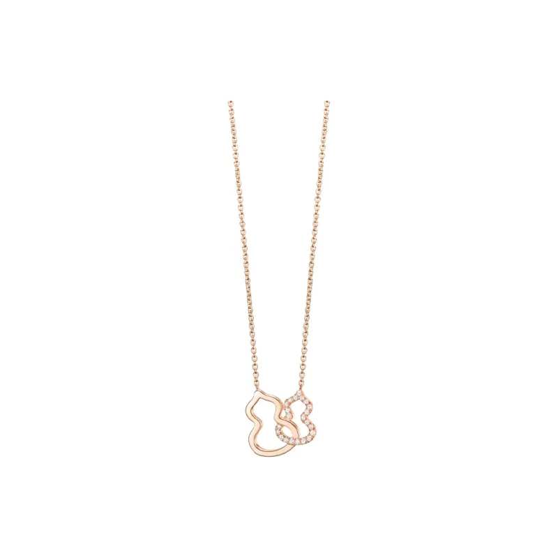 Qeelin Wulu Necklace Collection 18K Rose Gold Diamond Necklaces Women's Rose Gold-0