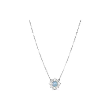 Swarovski Artificial Crystal Necklaces Women's Silver