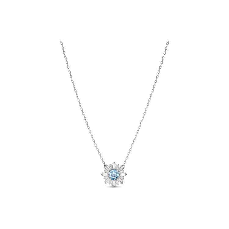 Swarovski Artificial Crystal Necklaces Women's Silver-0