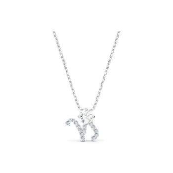 Swarovski Zodiac II Synthetic Cubic Zirconia Necklaces Women's Silver