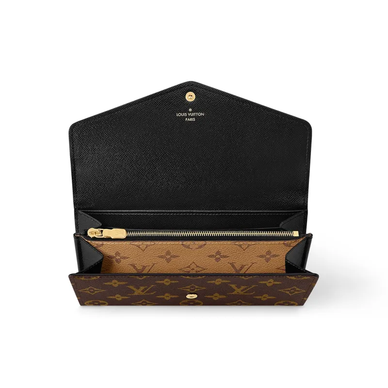 LOUIS VUITTON Sarah Wallet Monogram Reverse Brown-3