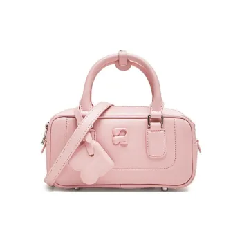 Tata Artificial Leather Shoulder Bag, Crossbody Bag, Handbag Trumpets Women's Pink/Ecru/Brown