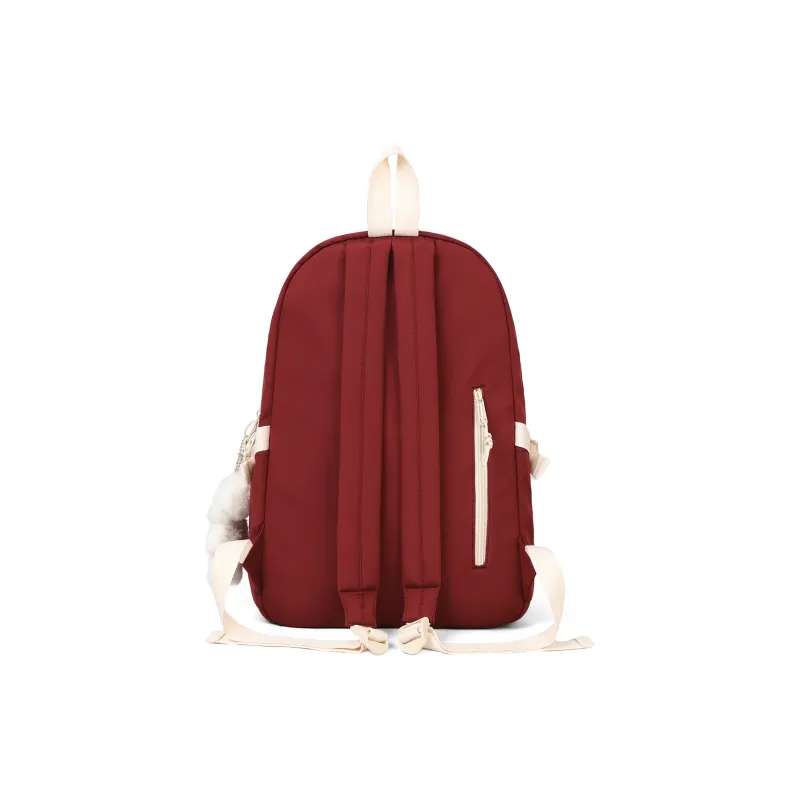 Kevin Cohen Nylon Fabric Backpack Regular Women's Red/White-1