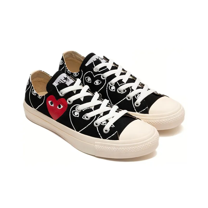 Converse Cdg X Converse Chuck Taylor All Star Multi Heart Black/White/Red-2