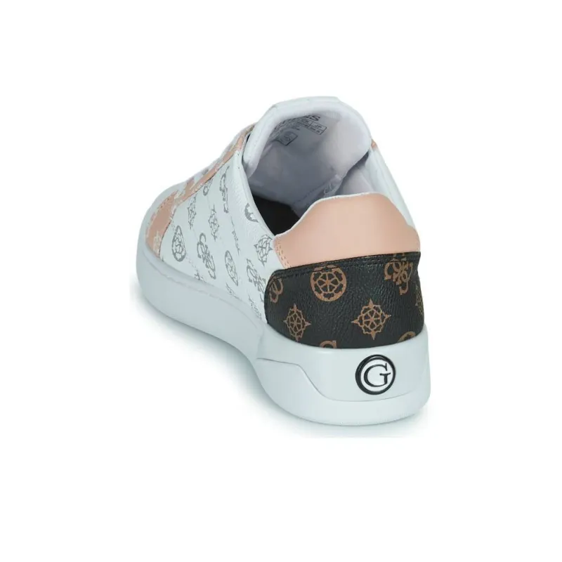 GUESS Abrasion Resistant Low Top Skateboard Shoes Women's White Pink-8