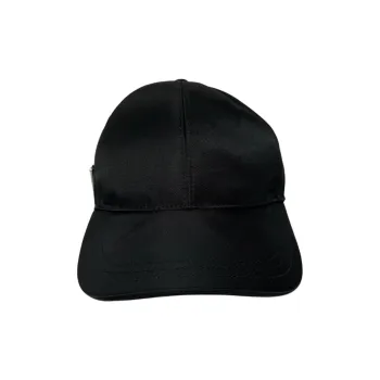 PRADA Recycled Nylon Baseball Caps Men's Black